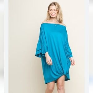 Umgee short layered sleeve mini dress size M